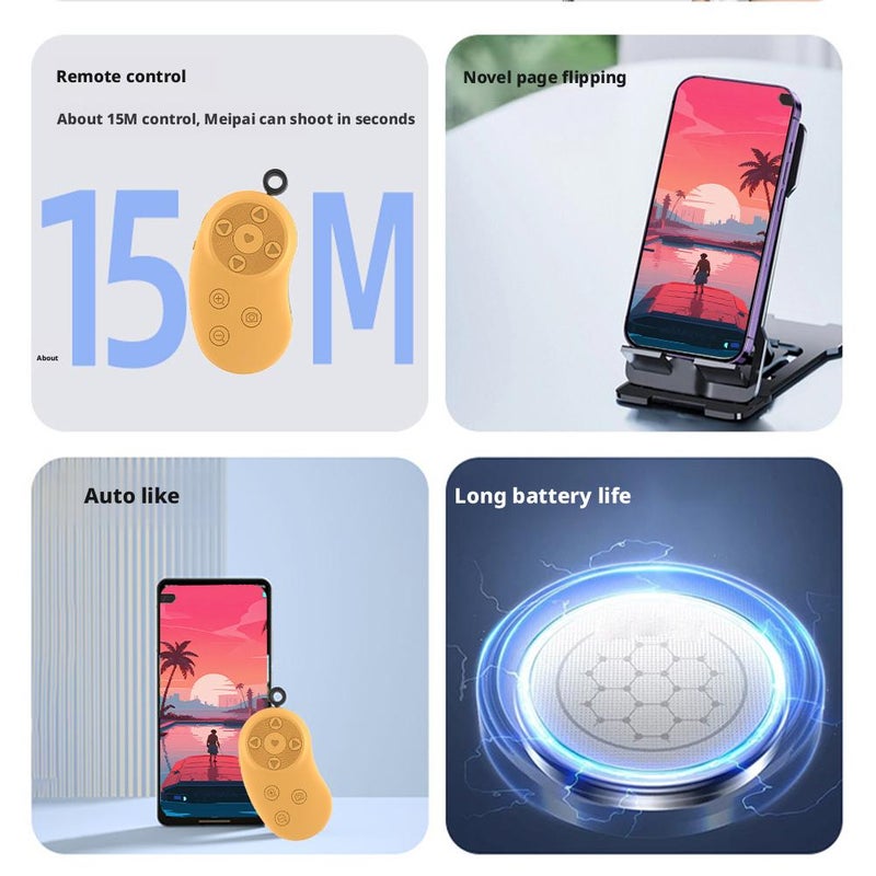 Fingertip Wireless Blue tooth Remote Control,Rechargeable Scrolling Ring Remote App Control Page Turner,Compatible with Phone, Pad and Android Phones/Tablet - Image 5